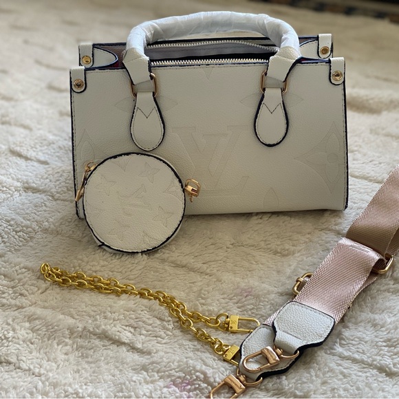 White luxury shoulder bag